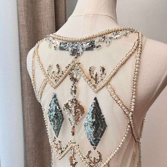 Endless Rose Embellished Cream Tank Top – Size Small - Picture 6 of 7